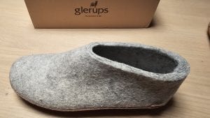 Glerups Pantoffel mit Ledersohle/Naturkautschuksohle